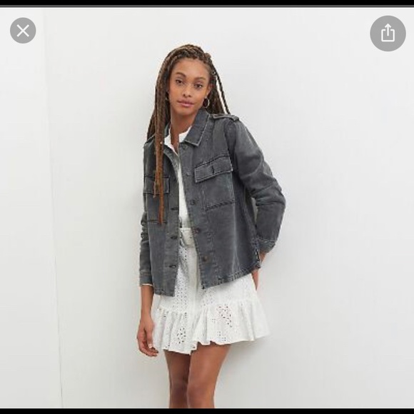 Anthropologie Dear John Gray Denim Jacket - Picture 6 of 6